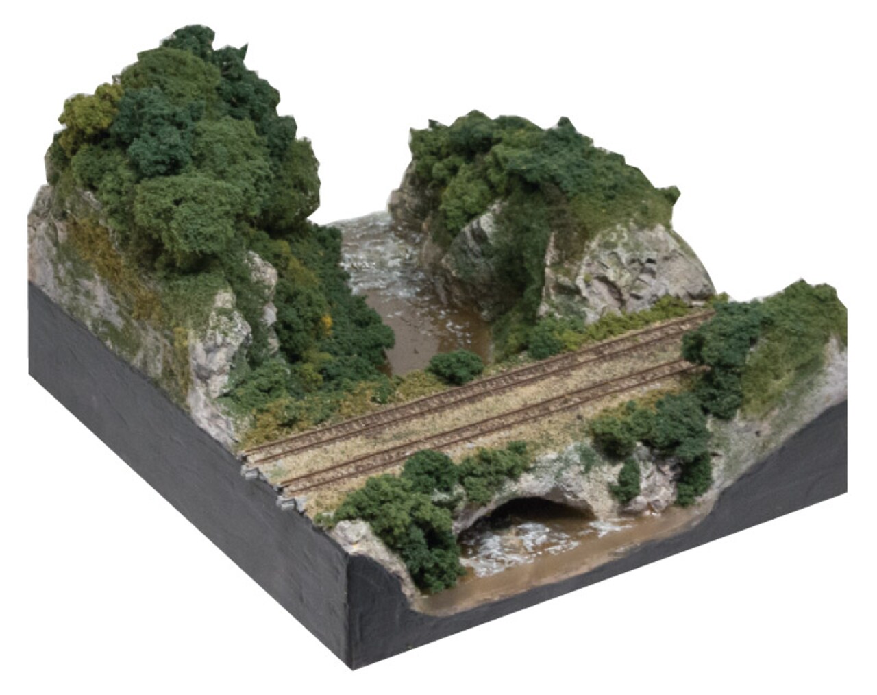 Kato N-Scale SubTerrain Lightweight Layout System T-TrakTM Straight Kit Diorama